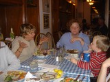 Family Dinner Conversation at Italian Restaurant