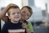 Two Happy Boys Strike a Pose