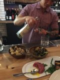 Pouring Seasoning on Plate