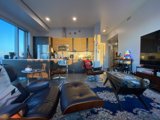 Modern Living Room with Spacious Kitchen and Dining Area