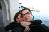 Couple Embracing at Catalina Island Harbor Waterfront