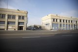 Urban Street with Office Building in the Background