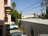 View of City Parking Lot from Rear of Building