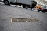 Private Property Plaque on the Sidewalk