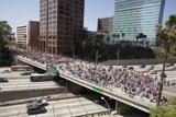 Mayday Rally Crowd on the City Bridge