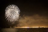 Boats and Fireworks at Night