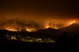 Flames Engulf Cityscape