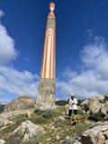 A Man and His Dog at the Monument