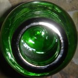 Green Beer Bottle with Black Rim