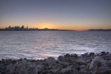 Spectacular Sunset View of the City from the Shoreline