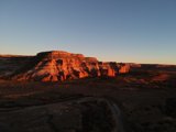 Desert Sunset over Red Rock Formations