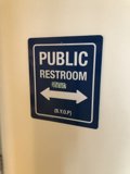 Restroom Directional Sign