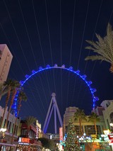 High Roller Observation Wheel Illuminated at Night in Las Vegas
