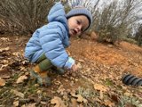 Exploring Innocence Amid Autumn Leaves