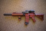 Red Rifle with Scope