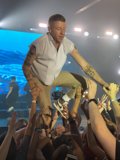 Macklemore Shreds on Skateboard at San Francisco Concert