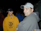 Two Men in Hoodies and Caps