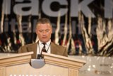 Press Conference Addressed by a Dignified Man