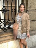 Striped Jacket and Smile