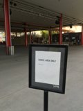 Dance area only sign
