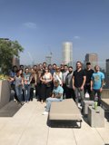 Metropolis Crowd on a Rooftop