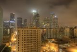 Foggy City Nightscape