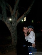 Romantic Couple under luminous Night Sky