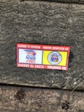 Eye-catching sticker on wooden wall