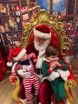 Santa Visit: Two Brothers with Saint Nicholas