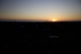 City skyline at sunset