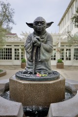 Yoda Statue at Skywalker Ranch Fountain