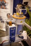 Futuristic Robot Machine on Display at Trade Show