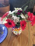 Flower Arrangement on a Wooden Table