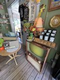 Vintage TV and Flower Table