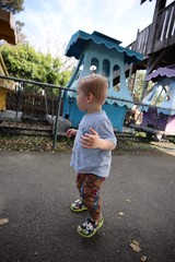 Young Child Explores Whimsical Fantasy Playground