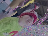 Child in Holiday Beanie with Digital Effects