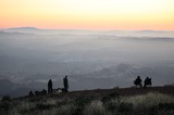 Twilight Silhouettes Overlooking the Bay Area Valley