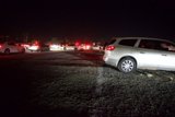 Nighttime Gridlock: Capturing the Coachella Exit Scene