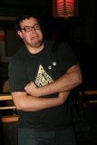 Dave B sporting his signature glasses and T-shirt