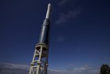 Towering Rocket in the Clear Blue Sky
