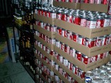 Coca Cola Cans Waiting to be Shipped