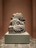 Monumental Stone Sculpture in Museum Gallery