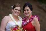 Red-Dressed Duo for a Wedding Affair
