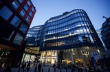 Modern Glass Architecture at Dusk in London