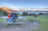 Couple at Overlook with Golden Gate Bridge Vista
