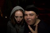 Nighttime Portrait of Couple in Hats