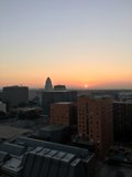 Majestic Sunset over Los Angeles Skyline