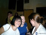 Three Friends Share a Laugh