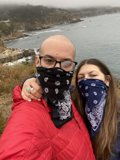 Bandana-wearing Couple at the Lake