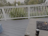Evening Fire Pit on Modern Deck
